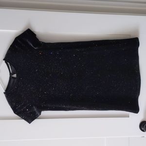 H&M Girls Size 12/14 black sparkle velvet dress